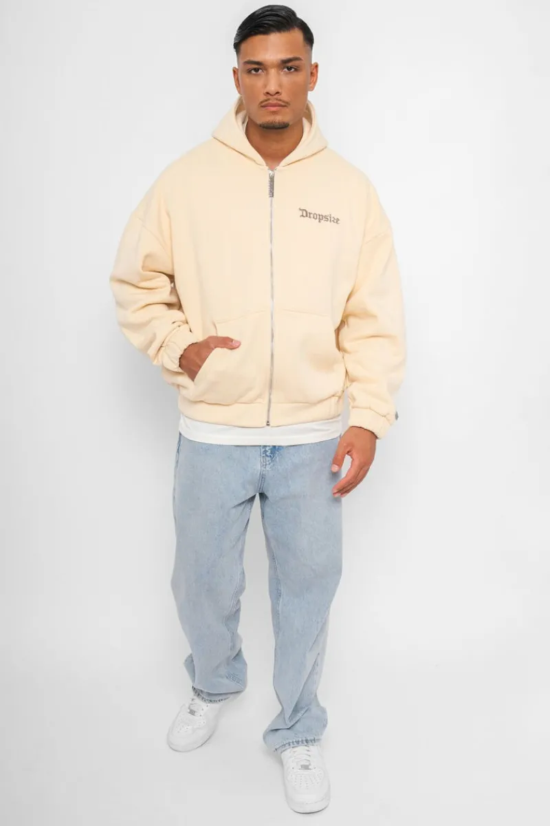 Zipper<Dropsize Super Heavy Oversize Zip Hoodie Navajo
