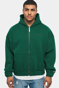 Zipper<Dropsize Super Heavy Oversize Zip Hoodie Green
