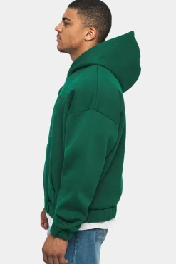 Zipper<Dropsize Super Heavy Oversize Zip Hoodie Green