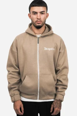 Zipper<Dropsize Super Heavy Oversize Zip Hoodie Silver Mink